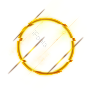 圆形边框 几何 发光效率 发光的 灯光 故障样式 金色渐变 金属
