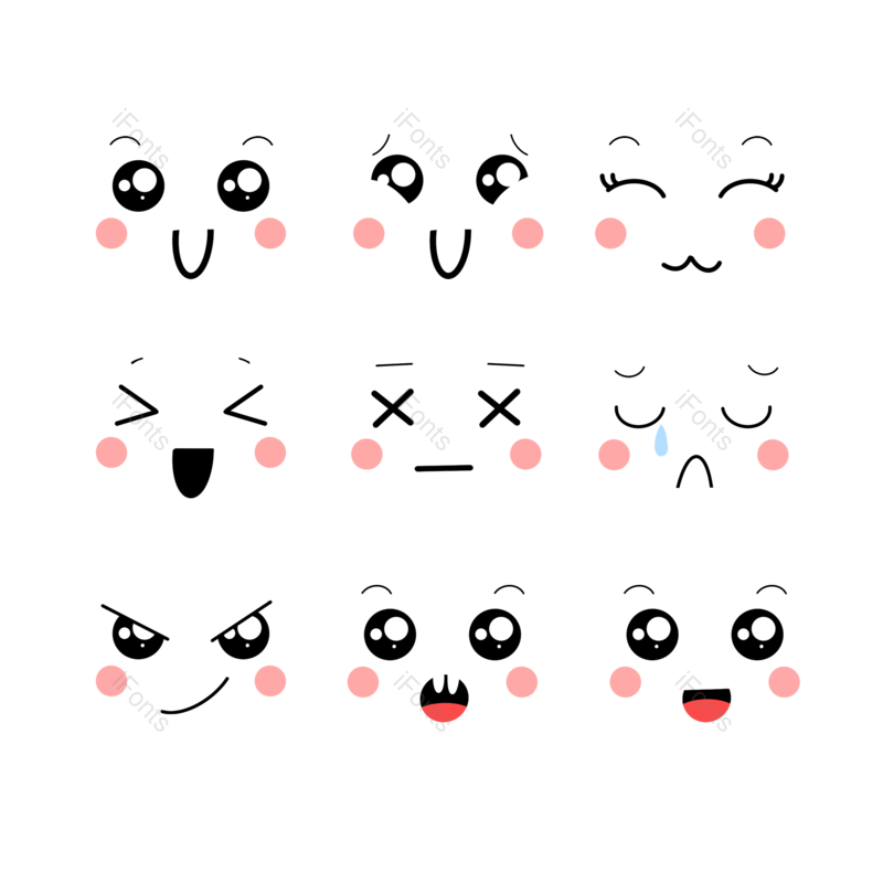线条图片,卡通元素,难过PNG,可爱免抠素材