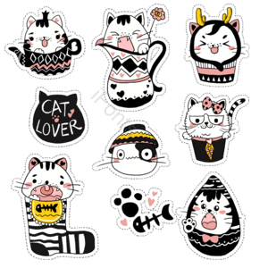 卡通 手绘 动物 猫 小猫 猫咪 装饰