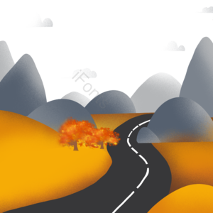 公路 秋季 山 云 噪点 秋 自然 旅游