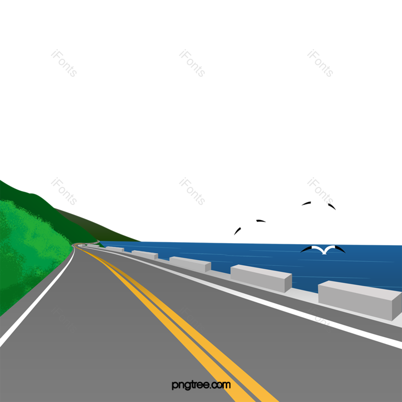 公路图片,海鸥元素,PNG,免抠素材