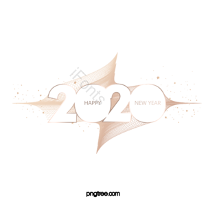 轮廓 线条 2020 新年快乐 波点 曲线