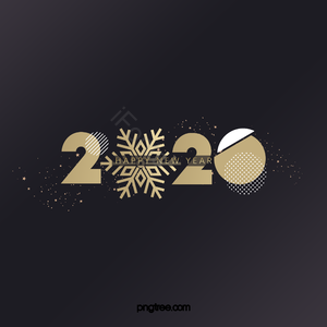 雪花 线条 装饰 轮廓 线条 2020 新年快乐
