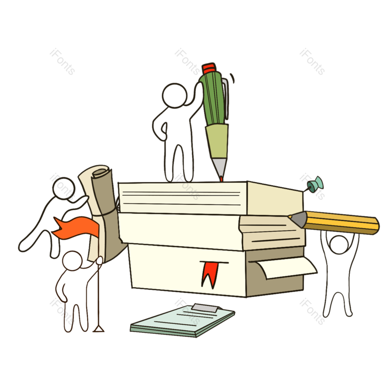 人物图片,动画片元素,合作PNG,铅笔免抠素材