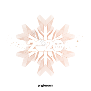 金色雪花 几何 线条 2020 艺术字 2020跨年