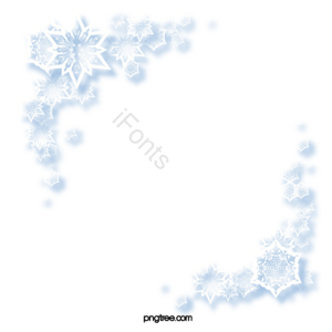 剪纸风格 雪 白色 镂空 边框 方形 冬 淡蓝色