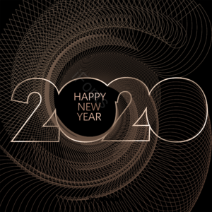 2020 新年快乐 曲线 创意曲线 线条设计 happy new year