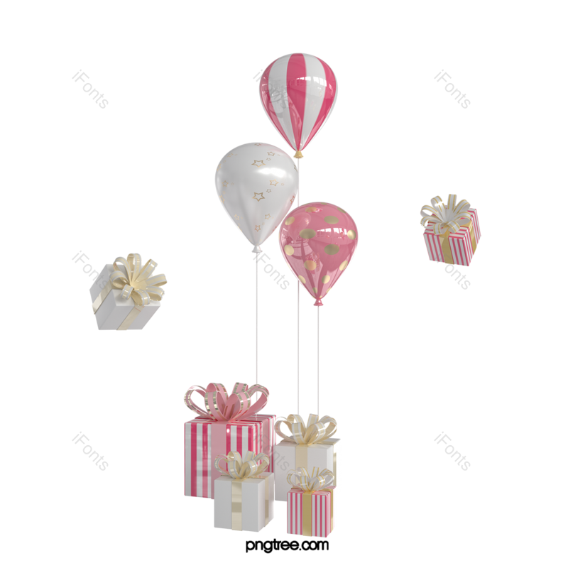 玫瑰金图片,庆典元素,气球PNG,庆祝免抠素材