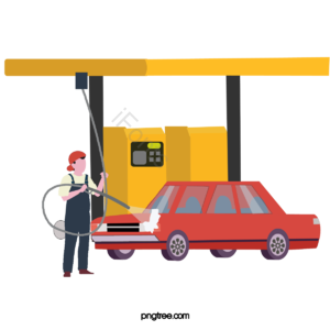 卡通 手绘 洗车 汽车 喷洒 红色 黄色 帽子