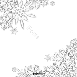 欧式风格 图案 雪花 白色 剪纸 文框 对角线 立体