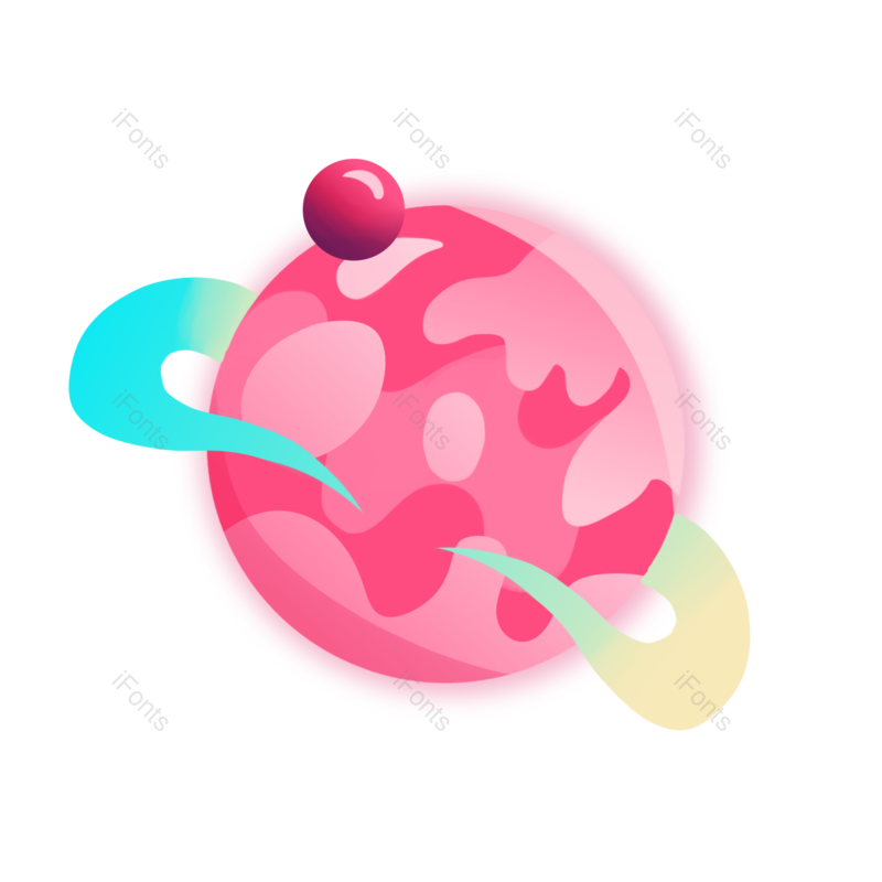 动画片图片,渐变色元素,星星PNG,太阳系免抠素材