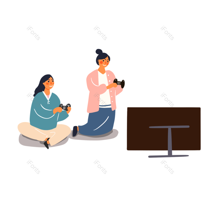卡通图片,电脑元素,娱乐PNG,女孩免抠素材