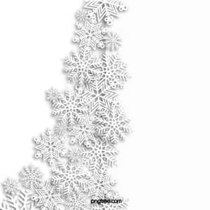 白色 雪花 剪纸 边框 冬季 欧式 立体 竖版