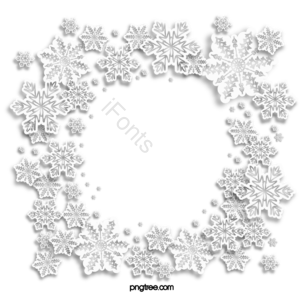 白色 雪花 剪纸 边框 冬季 方形 围绕式