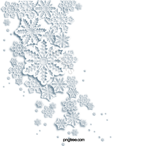 白色 雪花 剪纸 边框 冬季 立体 飘雪
