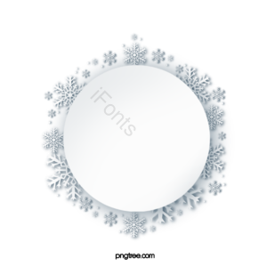 白色 雪花 剪纸 边框 欧式 圆形 六角形 冬季