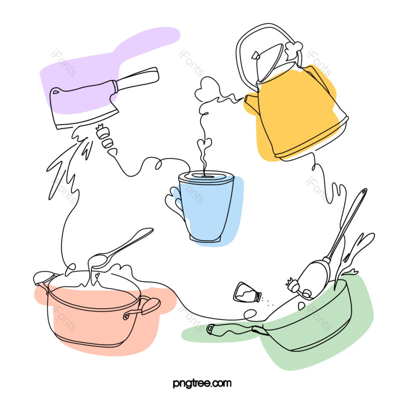 餐具图片,蓝色元素,紫色PNG,绿色免抠素材