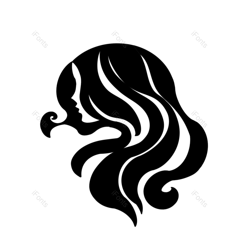 女人图片,动画片元素,黑色PNG,假发免抠素材