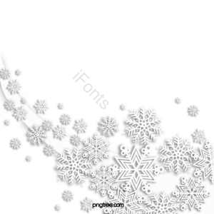 白色 雪花 欧式风格 剪纸 底部 文框 冬季 立体