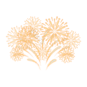 炫烟花 金色 烟花 度佳节 庆祝 爆炸声 影响 烟花剪贴画