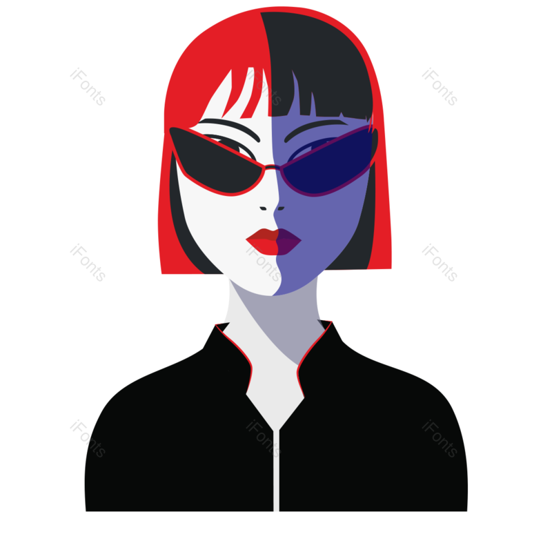 女人图片,红唇元素,女性头像PNG,太阳镜免抠素材
