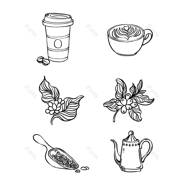 咖啡图片,咖啡杯元素,咖啡豆PNG,咖啡壶免抠素材