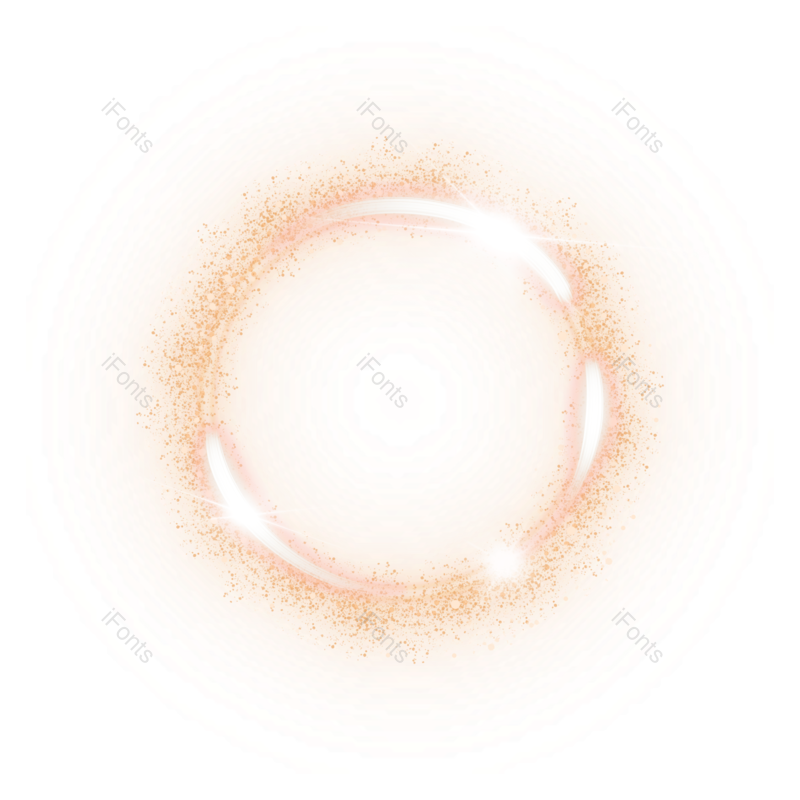 霓虹灯边框图片,灯光效果元素,金色PNG,免抠素材