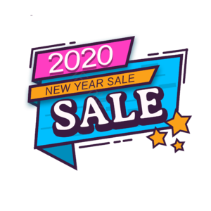 新年促销 标签 2020 折扣 促销 新年 扁平化风格 几何