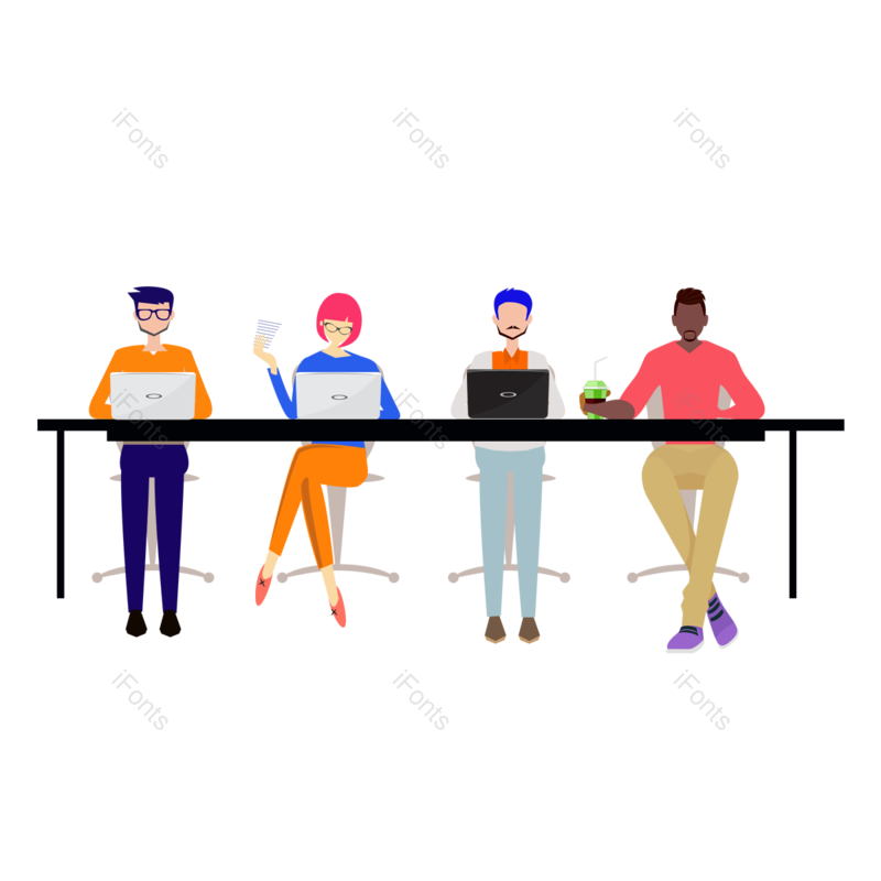 电脑图片,动画片元素,合作PNG,商务免抠素材