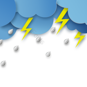 雨滴 水滴 一排云 立体 动画片 梯度 雨云 剪纸风格