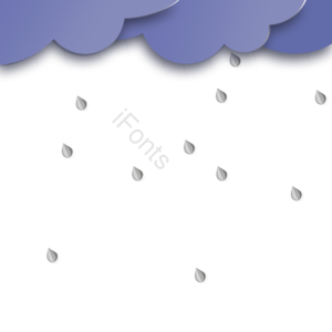 梯度 雨云 一排云 立体视觉 雨滴 水滴 乌云 卡通