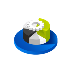 数据 商业 主题 微立体 图标 icon 生活 插画