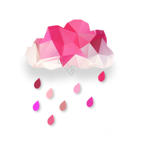 水珠水圈 科 色块组合 渐变色 下雨云朵 取色 天气标签 天气小雨