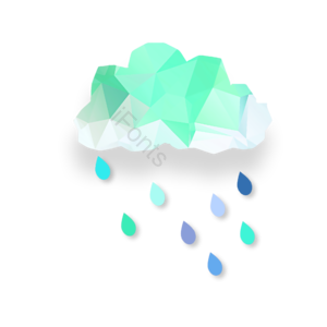 彩色 薄荷绿 渐变 色块组合 切面 雨 下雨云 水滴