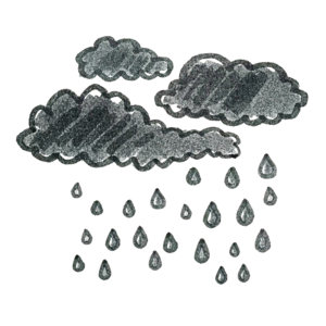乌云 下雨天 乌云密布 大雨 灰色 手绘