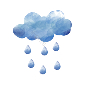雨天 雨滴 图画书 海军蓝 云 卡通风格 云剪贴画 水彩剪贴画