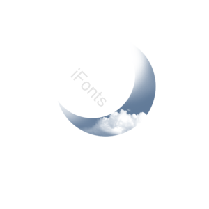 星空 半月板 幻想 明月 夜晚 白色 片状云 云