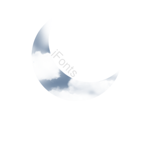 星空 弯月 梦幻 明月 夜晚 白色 云朵 云