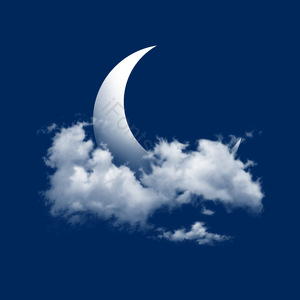 月亮 星空 半月板 幻想 明月 夜 白色 片状云