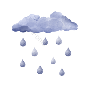 水彩晕 水滴 雨天 片状云 海军蓝 画册插图
