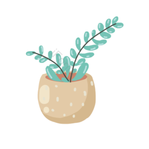 手绘 清新 盆栽 绿色 植物 插画 元素