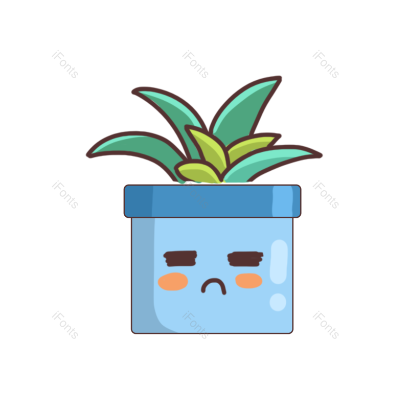 卡通图片,绿植元素,盆栽PNG,可爱免抠素材