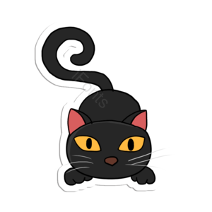 手绘 欧美 猫咪 插画 元素 节日 滑稽 万圣节化妆