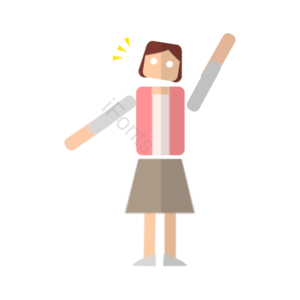 手绘 粉色 可爱 卡通 女生 插画 女士 表情
