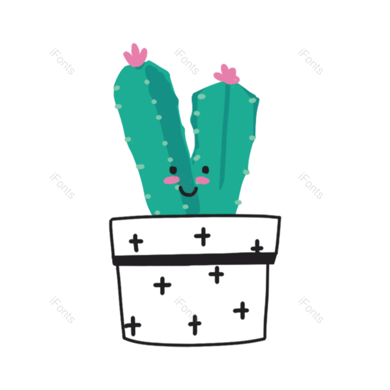 卡通图片,绿植元素,盆栽PNG,可爱免抠素材