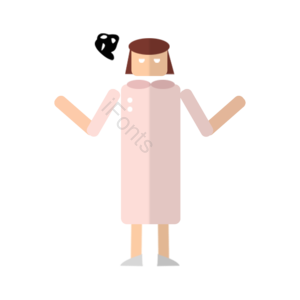 手绘 粉色 可爱 卡通 女生 插画 女士 表情