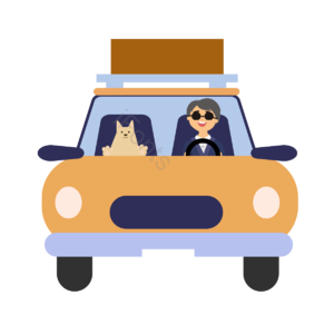 旅游 手绘 车灯 户外 开车 汽车 车轮 卡通