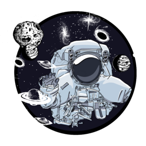 宇宙 太空人宇航员 手绘竽 星星 有创意的 插画用图 科幻小说 隔空