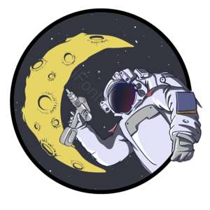 宇航员 太空 插画 个性 科幻 手绘 宇宙 月球