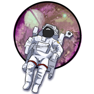 太空人宇航员 科幻小说 有创意的 宇宙 插画用图 手绘竽 星星 隔空